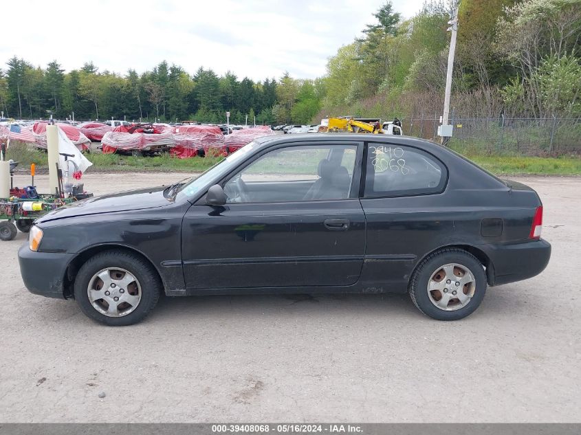 2002 Hyundai Accent L VIN: KMHCF35G52U183907 Lot: 39408068