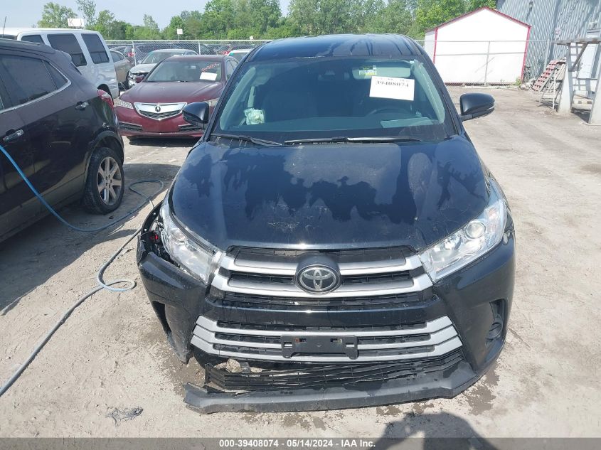 2017 Toyota Highlander Le VIN: 5TDBZRFH1HS431584 Lot: 39408074