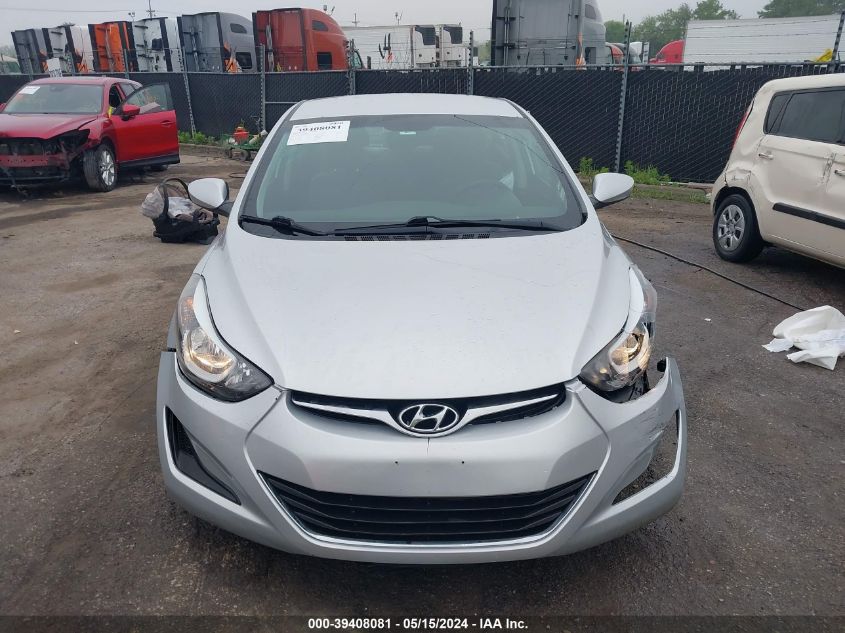 2016 Hyundai Elantra Se VIN: 5NPDH4AE8GH726259 Lot: 39408081