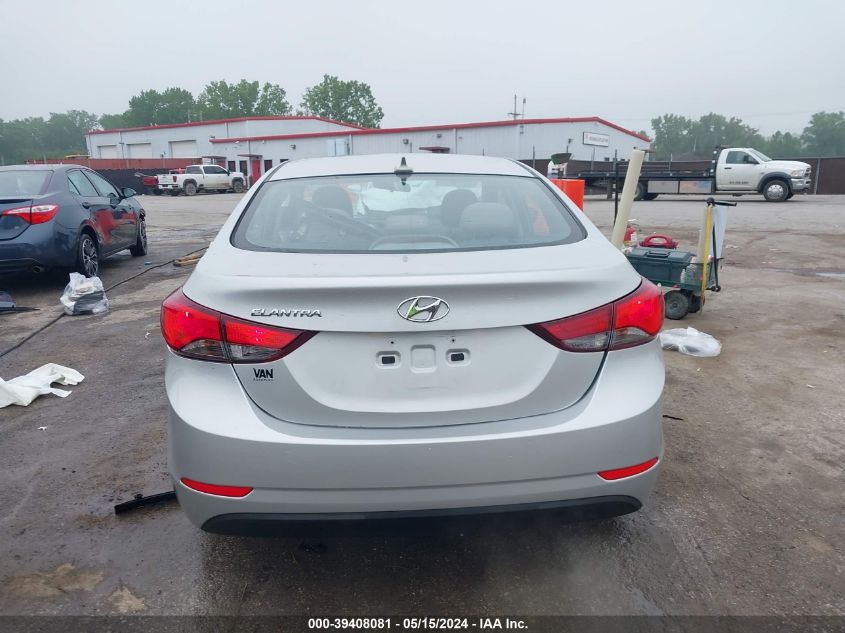 2016 Hyundai Elantra Se VIN: 5NPDH4AE8GH726259 Lot: 39408081