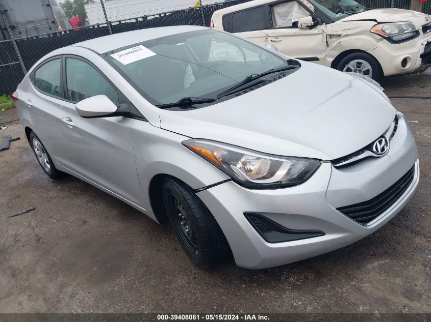 2016 HYUNDAI ELANTRA SE - 5NPDH4AE8GH726259