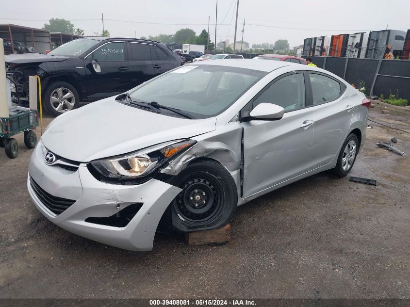 5NPDH4AE8GH726259 2016 HYUNDAI ELANTRA - Image 2