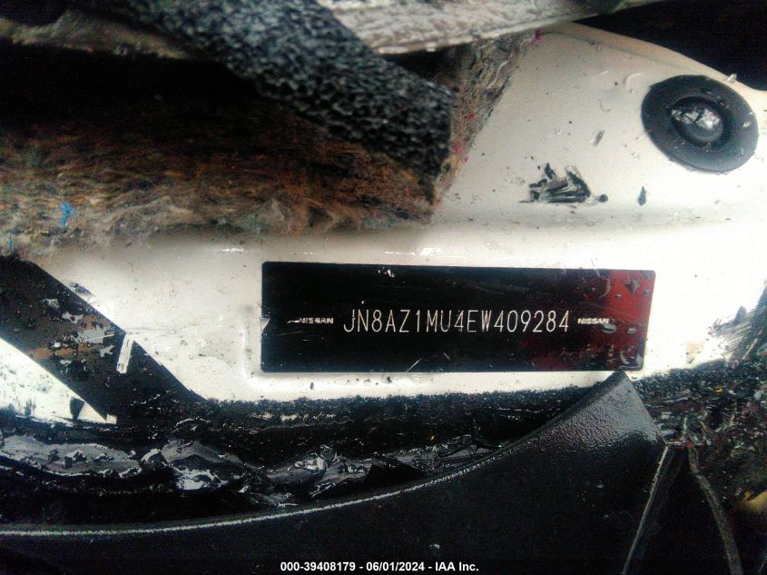 2014 Nissan Murano Sl VIN: JN8AZ1MU4EW409284 Lot: 39408179