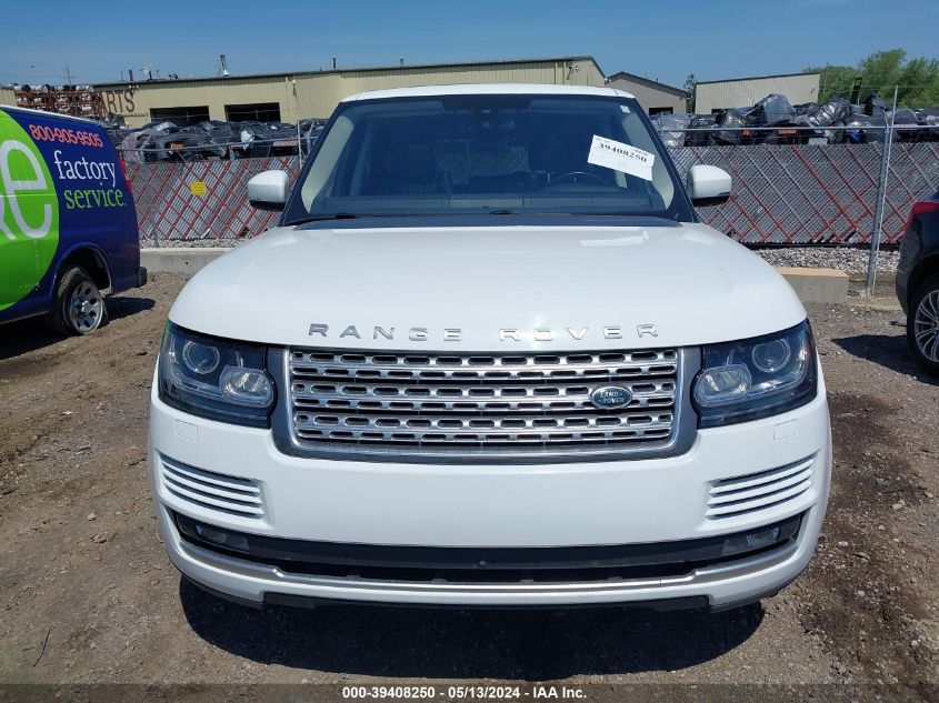 2016 Land Rover Range Rover 3.0L V6 Supercharged Hse VIN: SALGS2PF9GA313690 Lot: 39408250