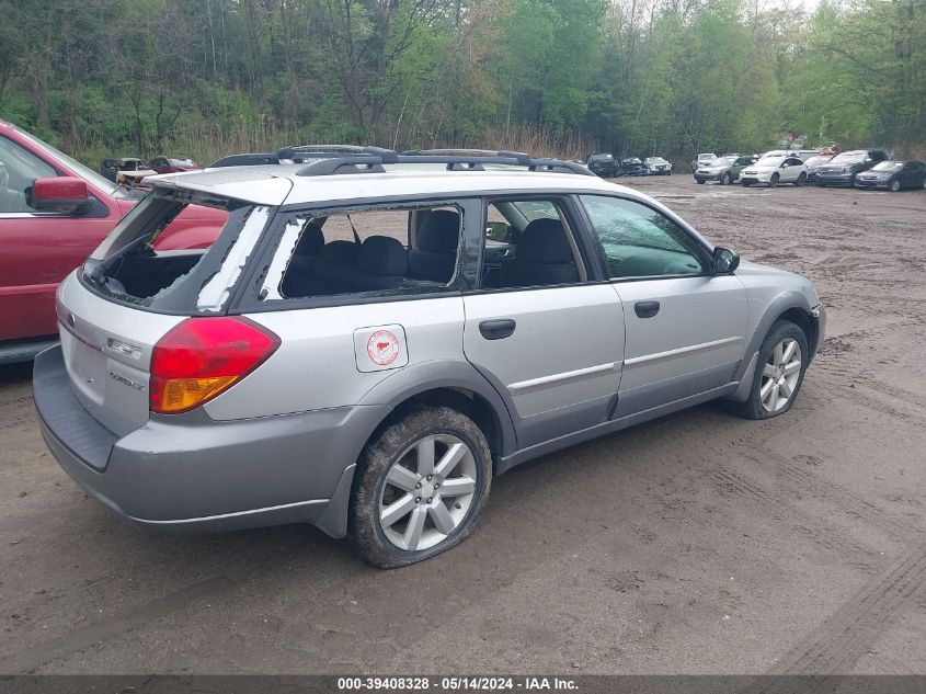 2007 Subaru Outback 2.5I VIN: 4S4BP61C376312204 Lot: 39408328