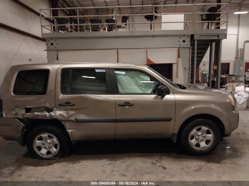 2011 Honda Pilot Lx VIN: 5FNYF3H23BB056379 Lot: 39408356