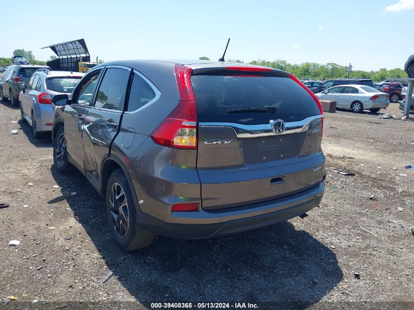 2016 Honda Cr-V Se VIN: 5J6RM4H40GL134830 Lot: 39408365