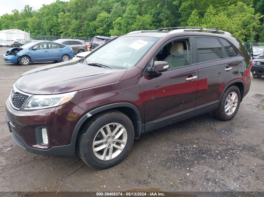 2014 Kia Sorento Lx VIN: 5XYKT4A77EG444352 Lot: 39408374