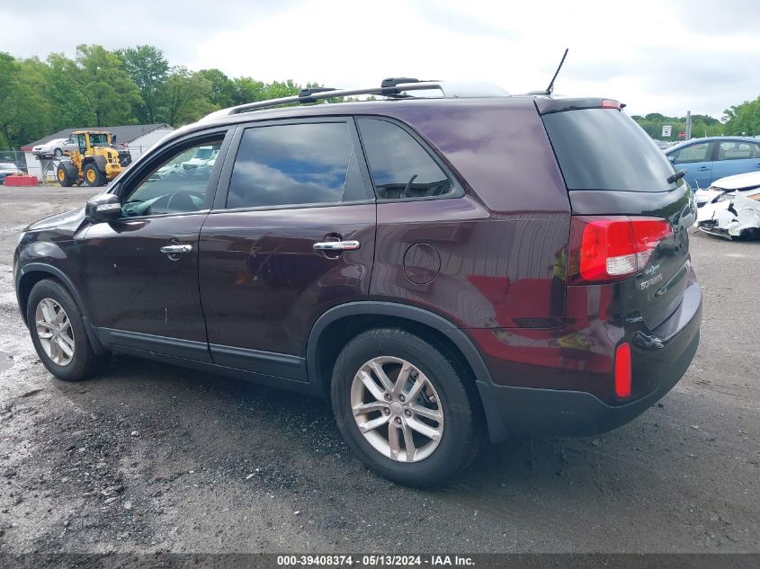 2014 Kia Sorento Lx VIN: 5XYKT4A77EG444352 Lot: 39408374