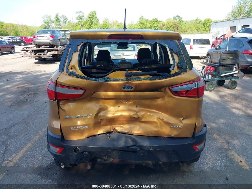 2022 Ford Ecosport S VIN: MAJ6S3FL4NC464654 Lot: 39408381