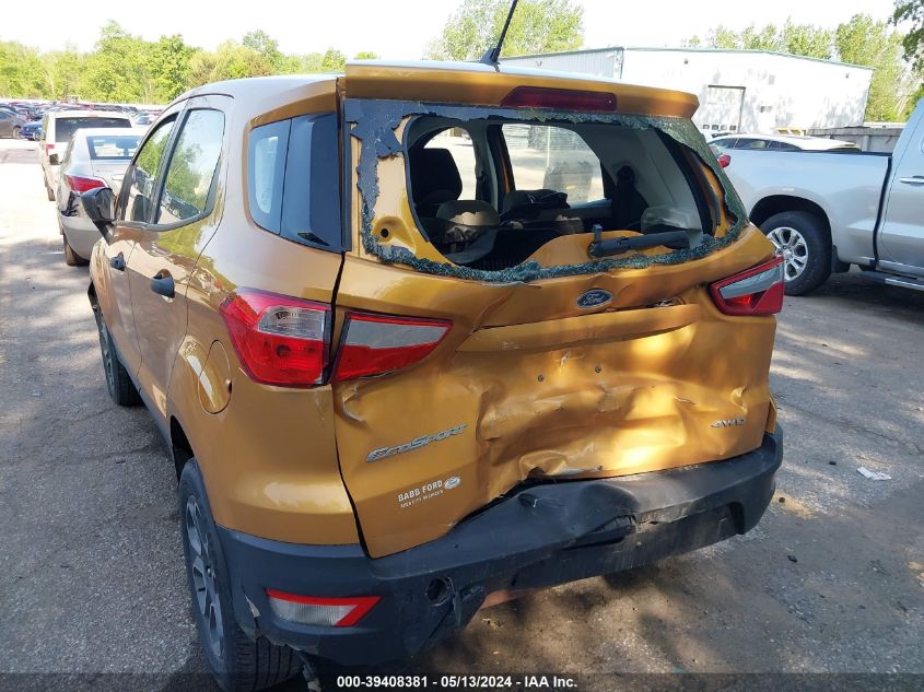 2022 Ford Ecosport S VIN: MAJ6S3FL4NC464654 Lot: 39408381