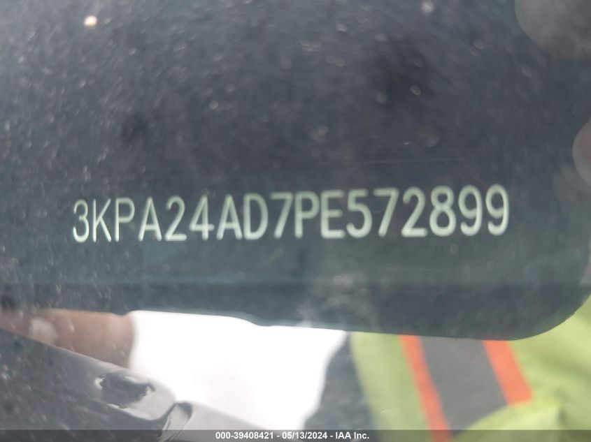 2023 Kia Rio S VIN: 3KPA24AD7PE572899 Lot: 39408421