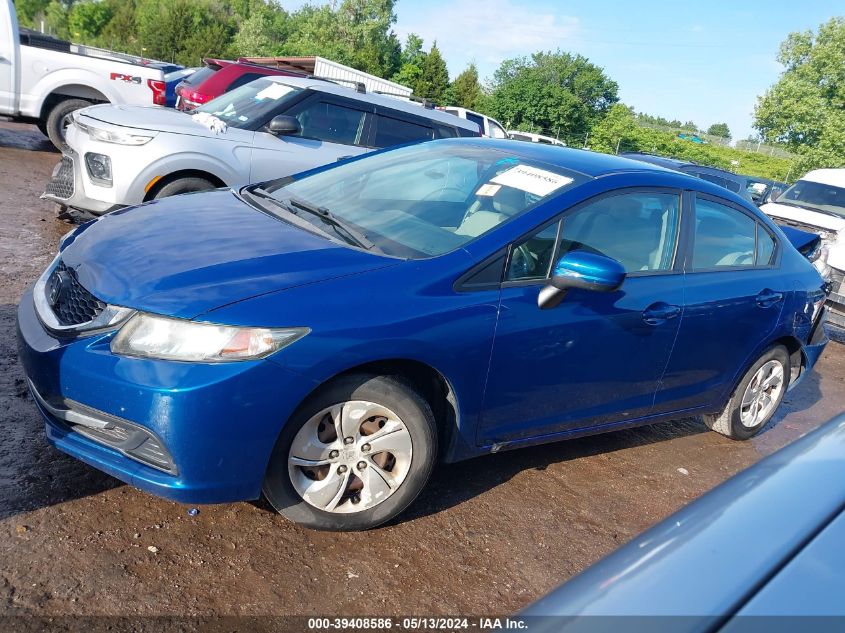 2014 Honda Civic Lx VIN: 19XFB2F59EE040188 Lot: 39408586