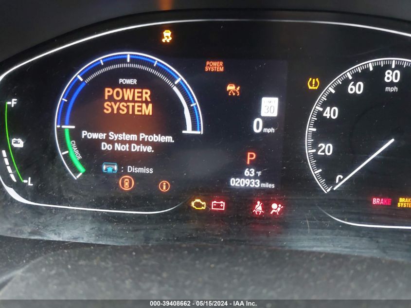 2022 Honda Accord Hybrid Ex-L VIN: 1HGCV3F59NA007728 Lot: 39408662