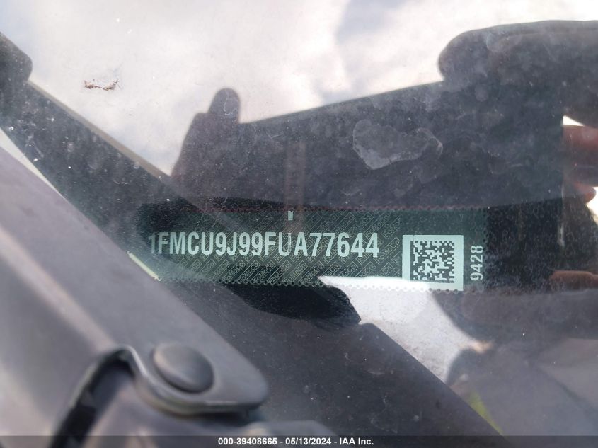 2015 Ford Escape Titanium VIN: 1FMCU9J99FUA77644 Lot: 39408665