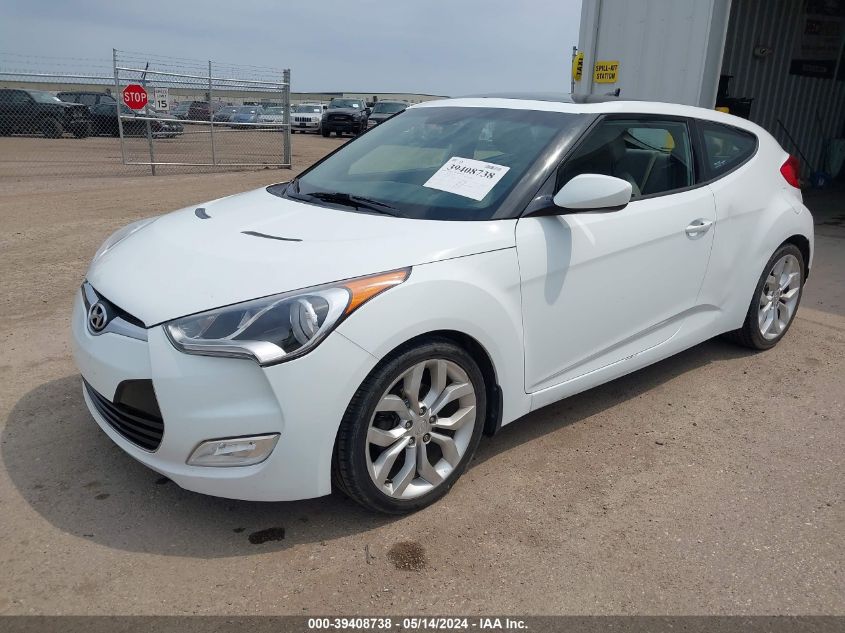 2013 Hyundai Veloster Base W/Gray VIN: KMHTC6AD7DU157740 Lot: 39408738