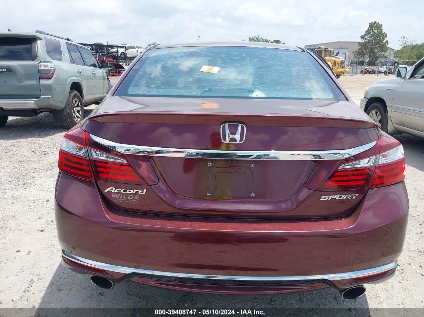 2016 Honda Accord Sport VIN: 1HGCR2F58GA051365 Lot: 39408747