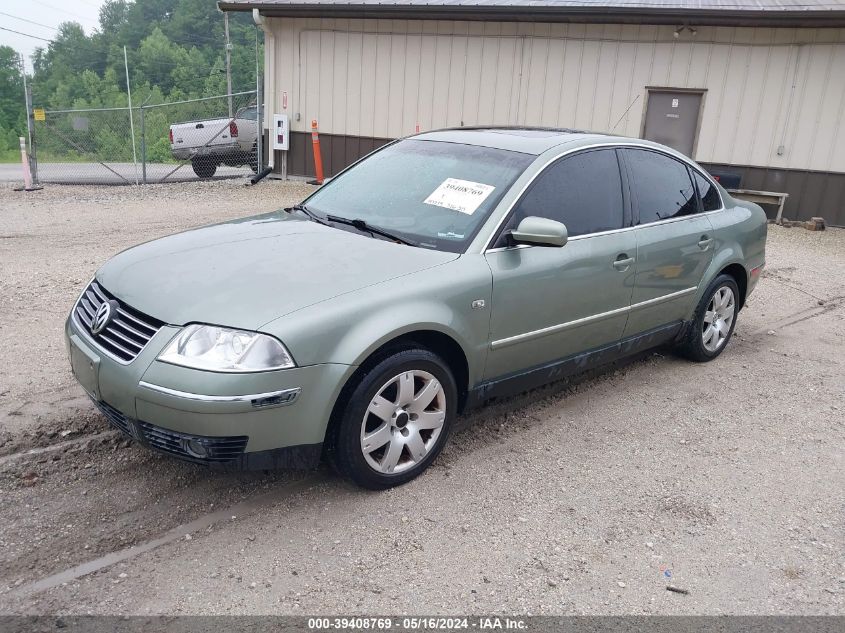 2002 Volkswagen Passat Glx VIN: WVWRH63B52P173300 Lot: 39408769