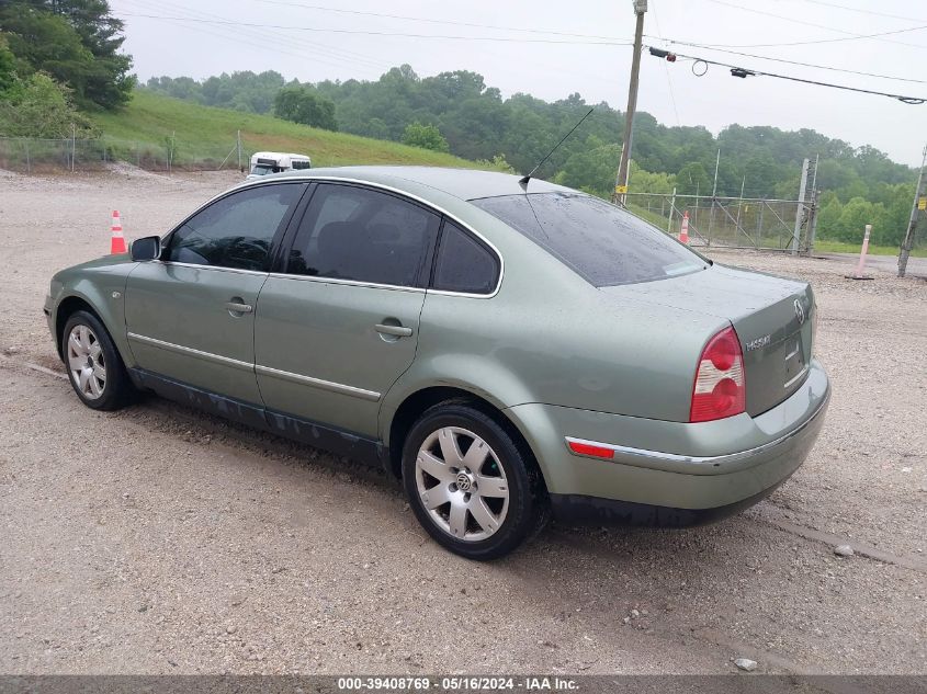 2002 Volkswagen Passat Glx VIN: WVWRH63B52P173300 Lot: 39408769