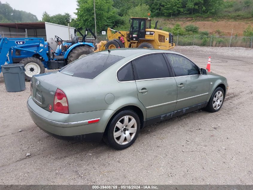 2002 Volkswagen Passat Glx VIN: WVWRH63B52P173300 Lot: 39408769