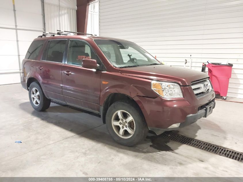 2007 Honda Pilot Ex-L VIN: 2HKYF18577H506252 Lot: 39408785