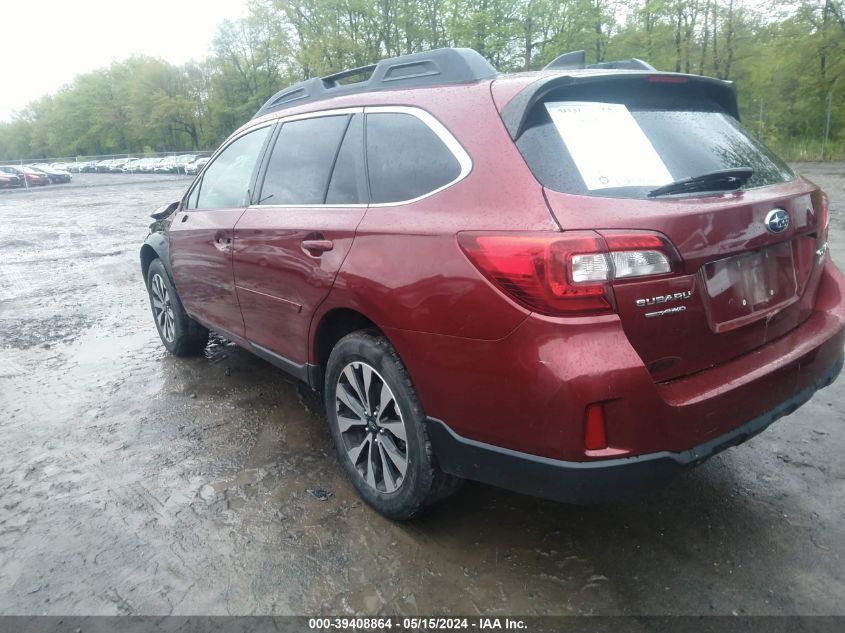 2016 Subaru Outback 2.5I Limited VIN: 4S4BSANC3G3204999 Lot: 39408864