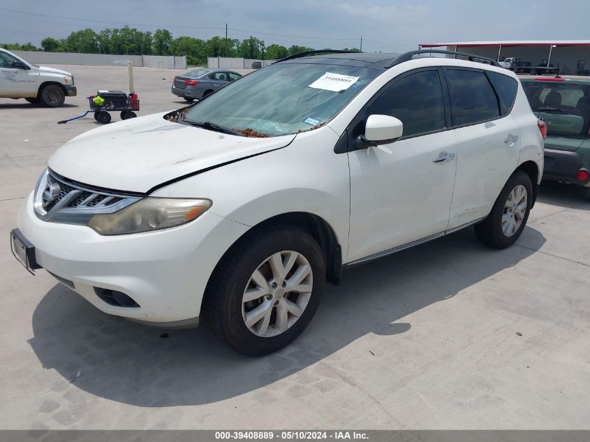 2014 Nissan Murano Sl VIN: JN8AZ1MU2EW408327 Lot: 39408889