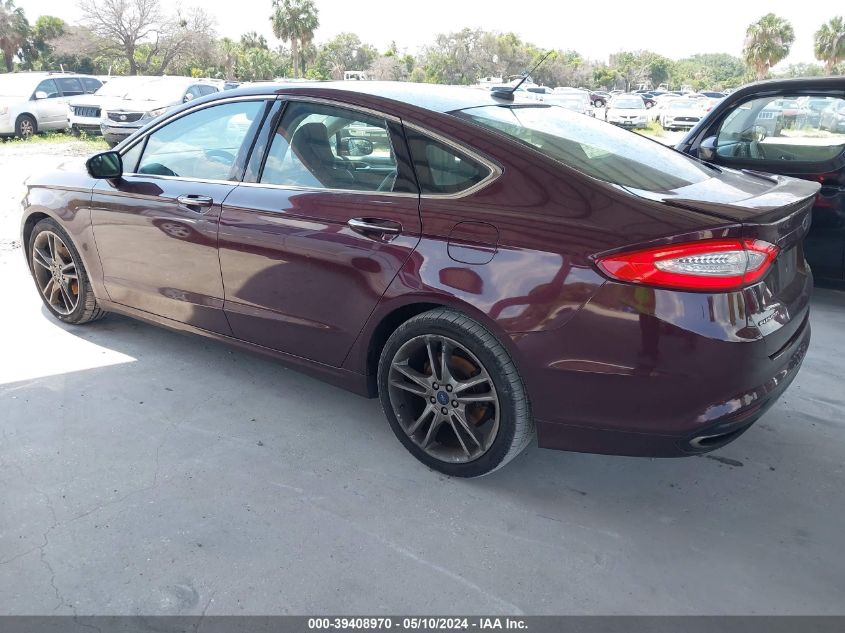 2013 Ford Fusion Titanium VIN: 3FA6P0D96DR130021 Lot: 39408970