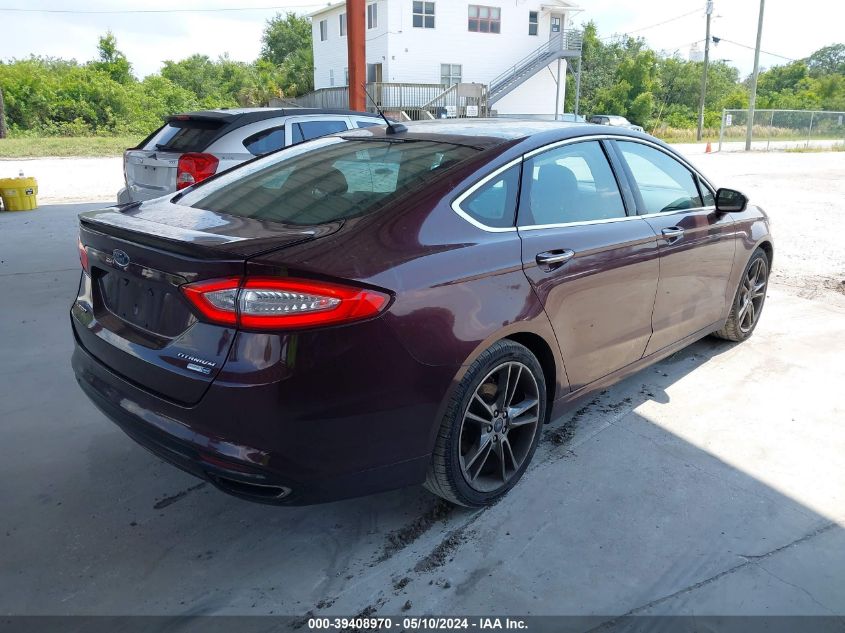 2013 Ford Fusion Titanium VIN: 3FA6P0D96DR130021 Lot: 39408970