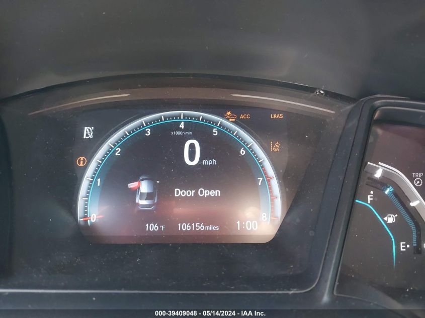 2019 Honda Civic Lx VIN: 2HGFC2F60KH591293 Lot: 39409048