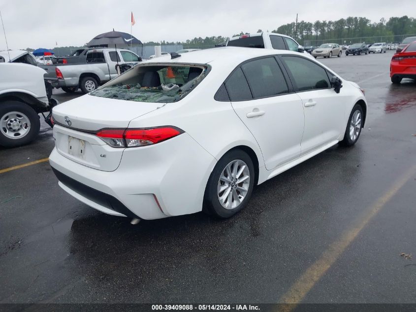 2022 Toyota Corolla Le VIN: JTDVPMAEXN3006588 Lot: 39409088