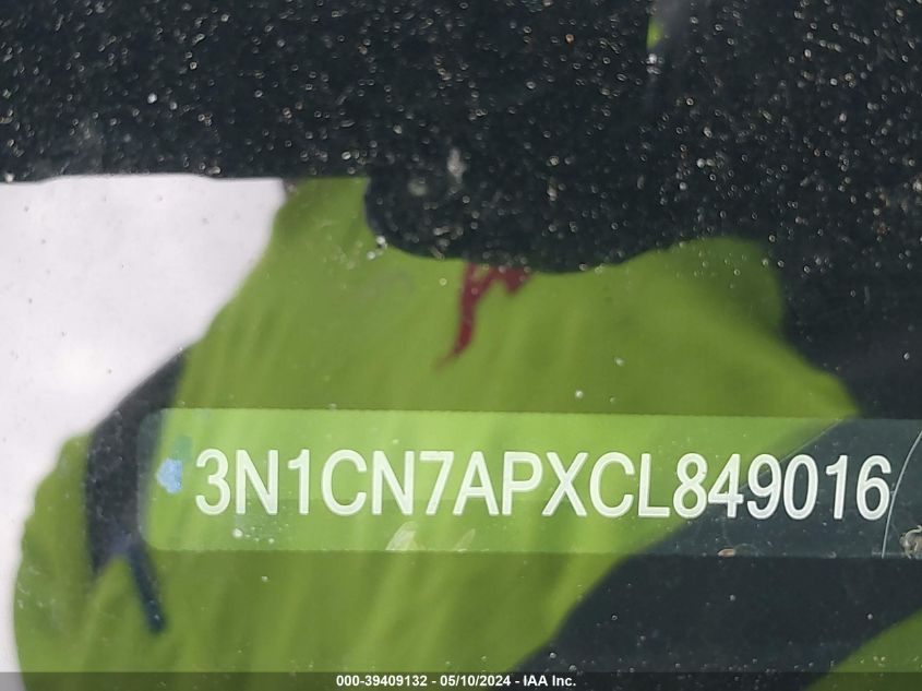 2012 Nissan Versa 1.6 Sv VIN: 3N1CN7APXCL849016 Lot: 39409132
