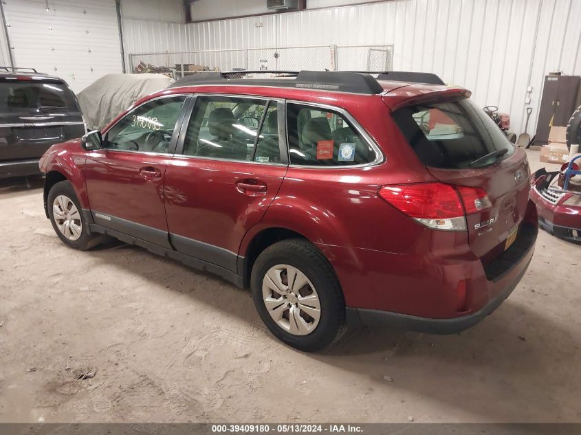 2011 Subaru Outback 2.5I VIN: 4S4BRBAC0B3419935 Lot: 39409180