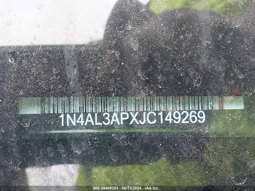 2018 Nissan Altima 2.5 Sr VIN: 1N4AL3APXJC149269 Lot: 39409283