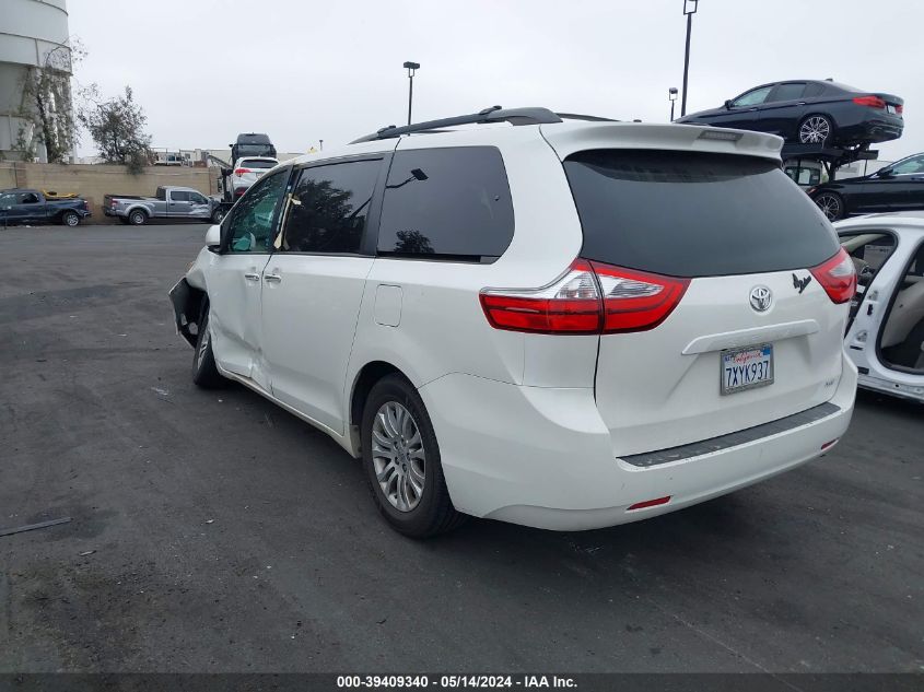 2017 Toyota Sienna Xle 8 Passenger VIN: 5TDYZ3DC5HS852660 Lot: 39409340