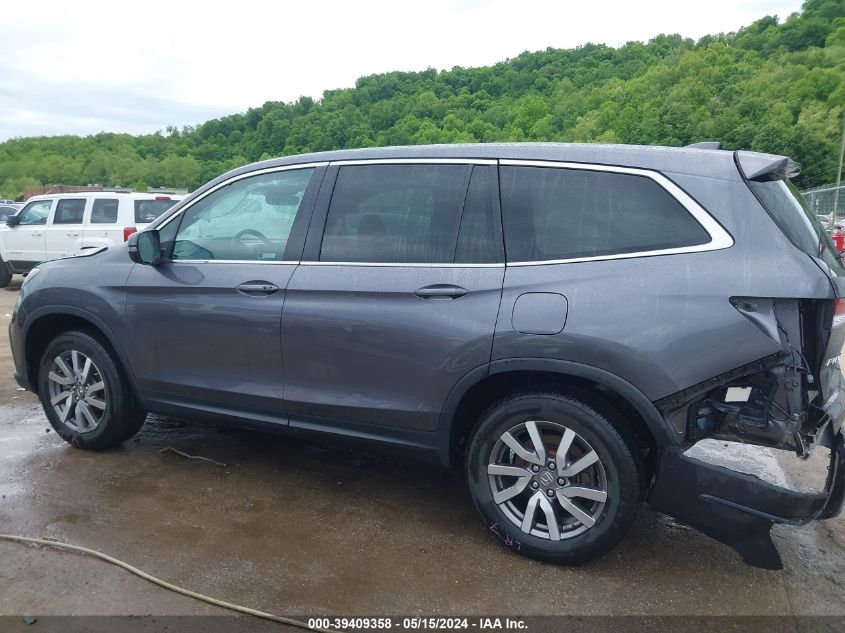 2022 Honda Pilot Awd Ex-L VIN: 5FNYF6H50NB021024 Lot: 39409358