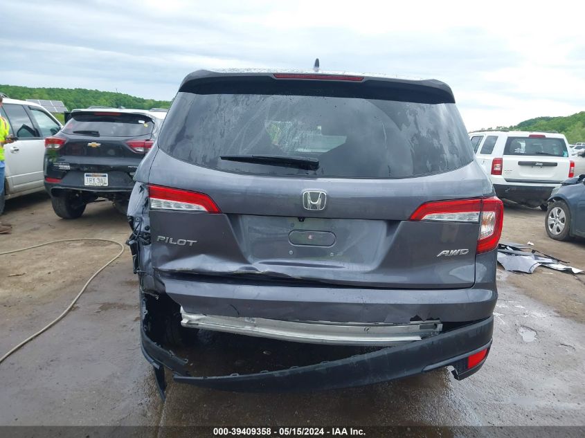 2022 Honda Pilot Awd Ex-L VIN: 5FNYF6H50NB021024 Lot: 39409358