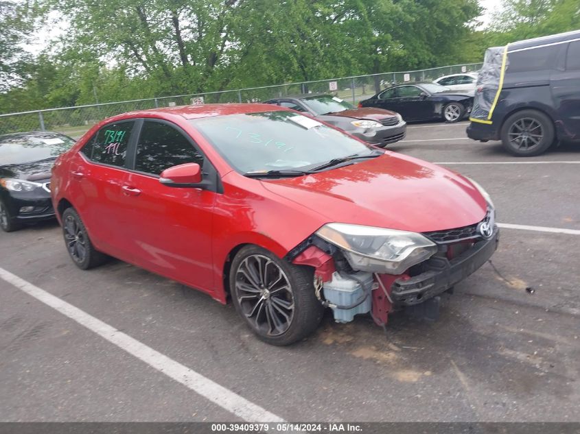 2015 Toyota Corolla S Plus VIN: 2T1BURHE4FC272650 Lot: 39409379