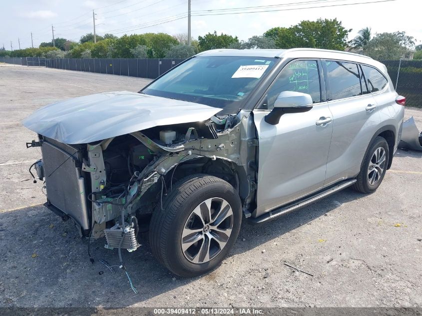 2021 Toyota Highlander Xle VIN: 5TDGZRAH6MS535575 Lot: 39409412