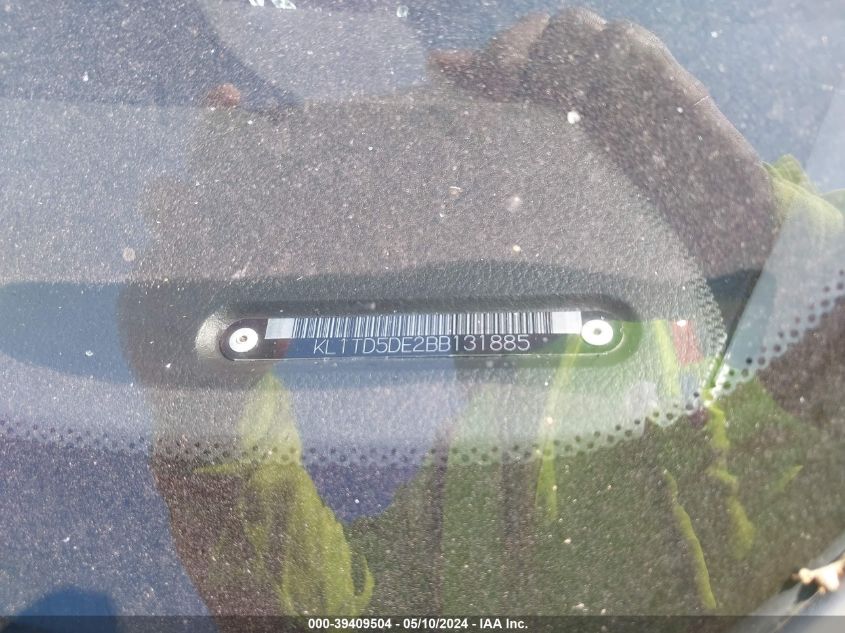 2011 Chevrolet Aveo 1Lt VIN: KL1TD5DE2BB131885 Lot: 39409504