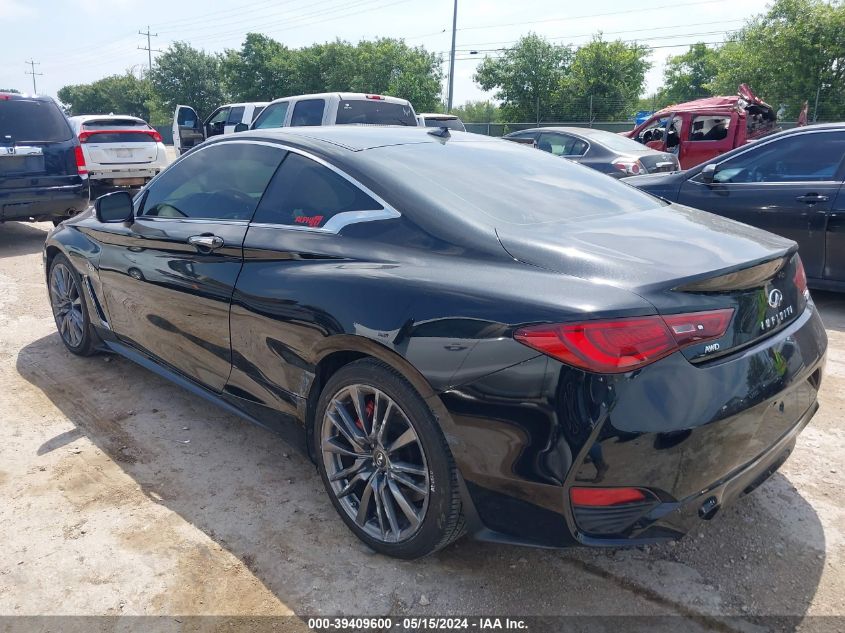 2017 Infiniti Q60 3.0T Red Sport 400 VIN: JN1FV7ELXHM701854 Lot: 39409600