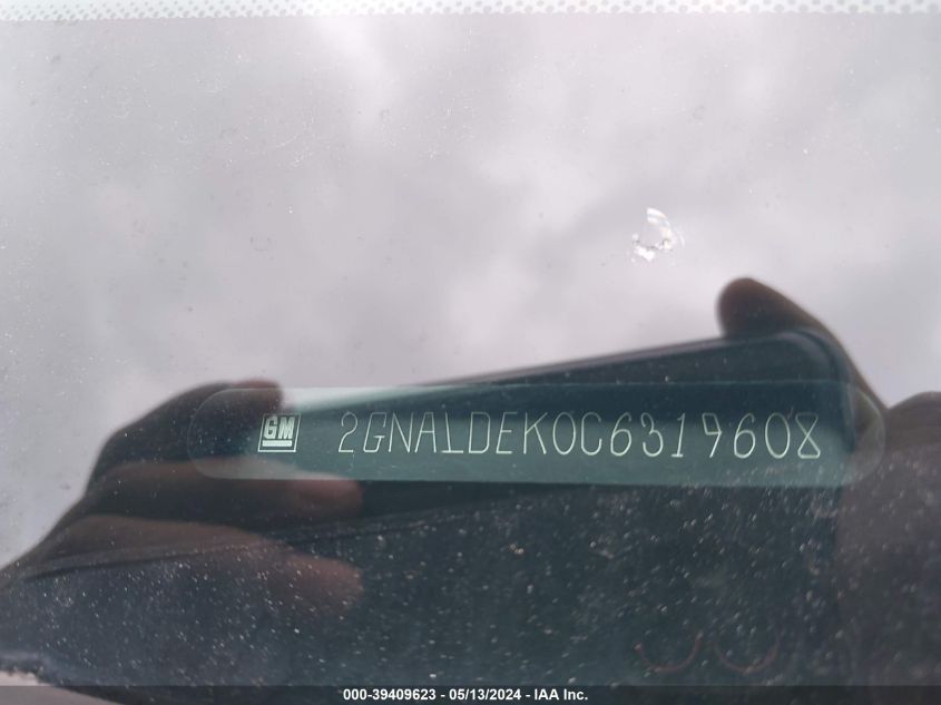 2012 Chevrolet Equinox 1Lt VIN: 2GNALDEK0C6319608 Lot: 39409623