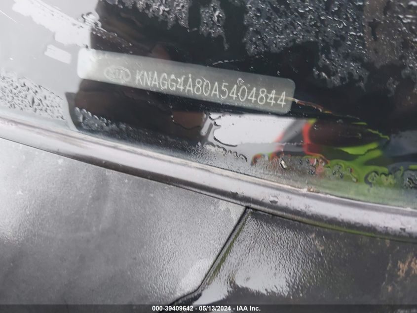 2010 Kia Optima Lx VIN: KNAGG4A80A5404844 Lot: 39409642