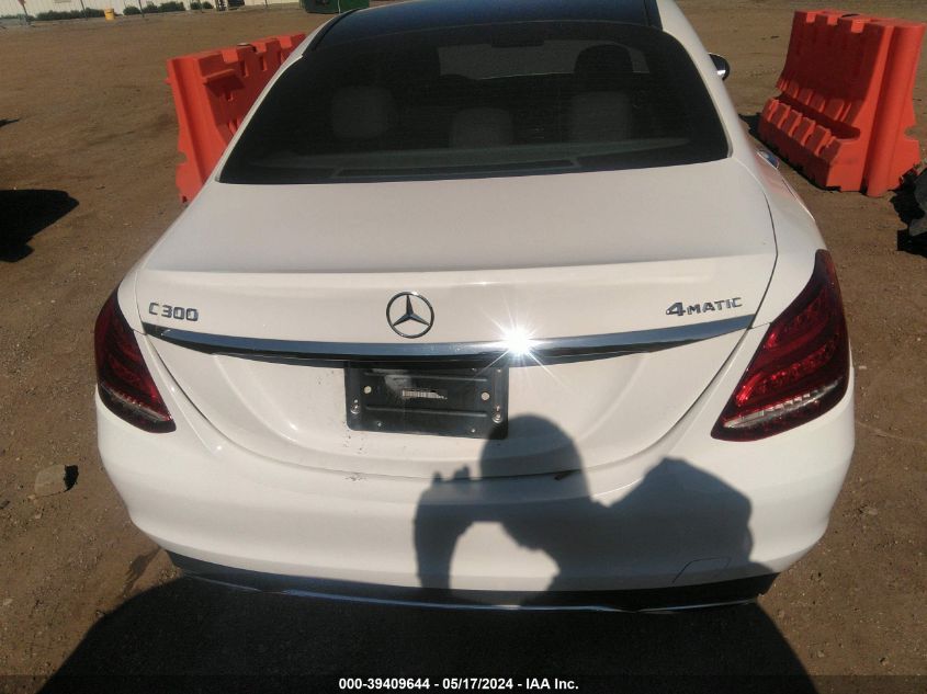 2015 Mercedes-Benz C 300 4Matic/Luxury 4Matic/Sport 4Matic VIN: 55SWF4KB7FU003601 Lot: 39409644