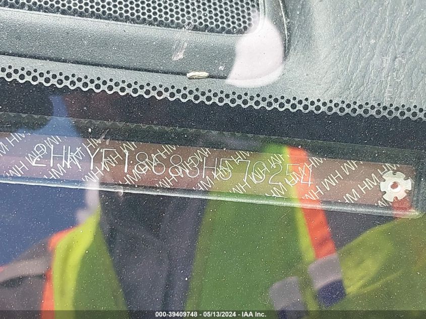 2003 Honda Pilot Ex-L VIN: 2HKYF18683H570254 Lot: 39409748