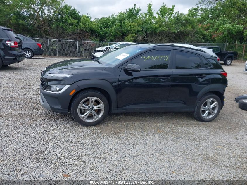 2022 Hyundai Kona Sel VIN: KM8K62AB5NU876612 Lot: 39409778