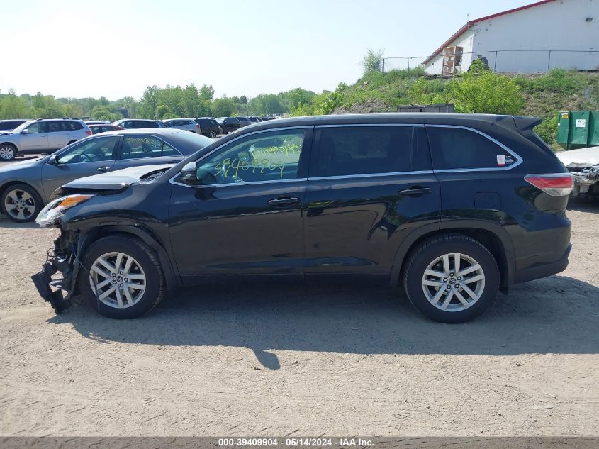 2016 Toyota Highlander Le V6 VIN: 5TDBKRFHXGS257713 Lot: 39409904