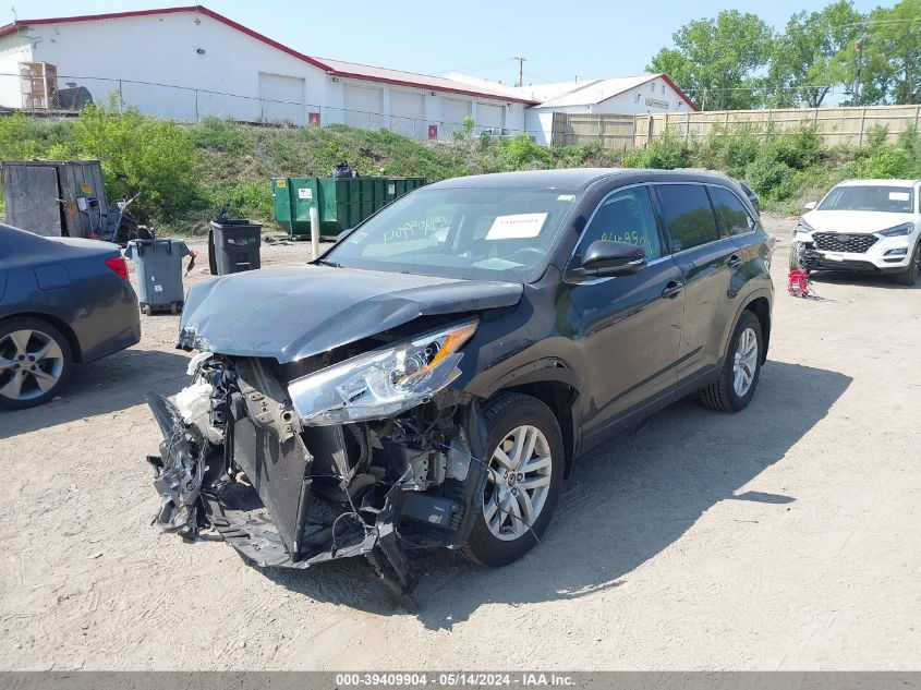 2016 Toyota Highlander Le V6 VIN: 5TDBKRFHXGS257713 Lot: 39409904