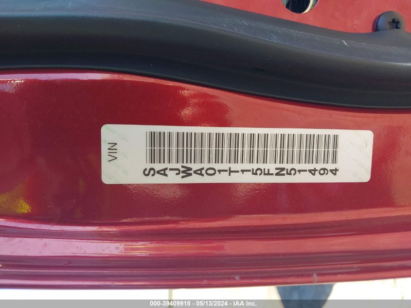 2005 Jaguar S-Type 3.0L V6 VIN: SAJWA01T15FN51494 Lot: 39409918