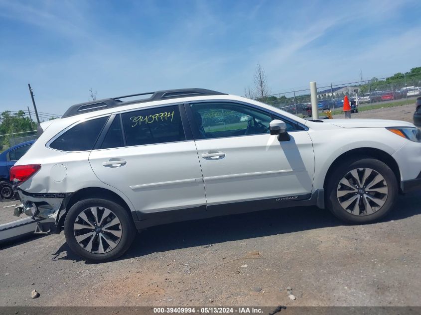 2016 Subaru Outback 2.5I Limited VIN: 4S4BSBNC1G3303634 Lot: 39409994